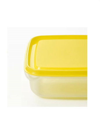 Контейнер для пищевых продуктов, прозрачный/желтый, 0,6 л IKEA pruta (258354938)