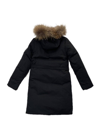Черное зимнее Пальто зимнее для девочки Модняшки