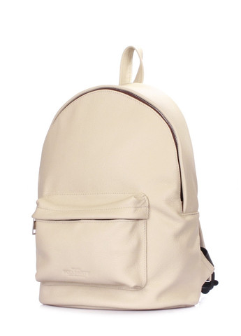 Стильный городской кожаный рюкзак backpack-leather-beige PoolParty (262892104)