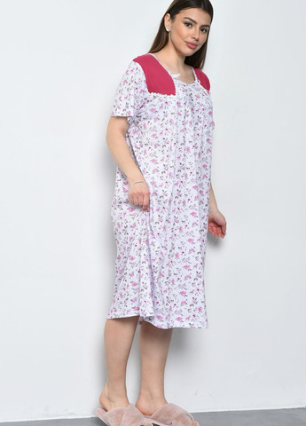 Нічна сорочка жіноча вишневого кольору Let's Shop (273901269)
