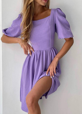 Светло-фиолетовое женское платье креп No Brand
