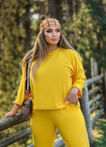 Жіночий прогулянковий костюм колір жовтий р.50/52 440978 New Trend (263133653)
