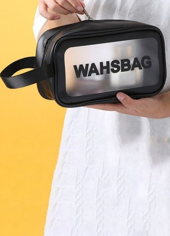 Жіноча косметичка органайзер WASHBAG MEDIUM з однією ручкою чорна No Brand (266897487)