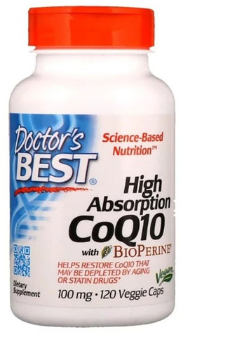High Absorption CoQ10 with BioPerine 100 mg 120 Veg Caps DRB-00188 Doctor's Best (258498925)