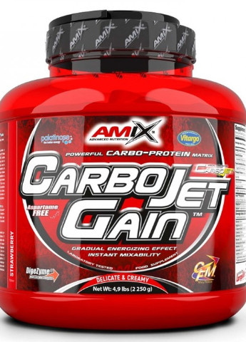 CarboJet Gain 2250 g /45 servings/ Strawberry Amix Nutrition (256777511)