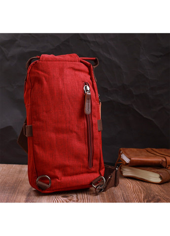 Стильная плечевая сумка для мужчин из плотного текстиля 22189 Бордовый Vintage (267925301)