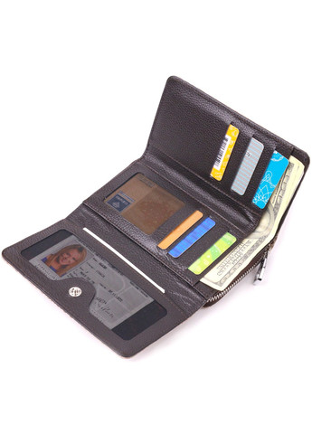 Превосходное женское портмоне из лакированной фактурной кожи 21430 Бежевый Karya (258267781)