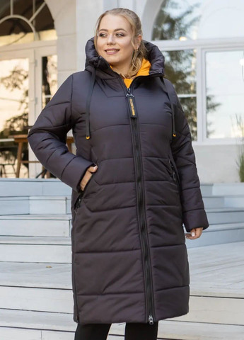 Темно-фіолетова зимня зимова жіноча куртка великого розміру SK