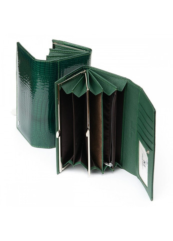 Женский кошелек из кожи LR W1-V dark-green Sergio Torretti (276773354)