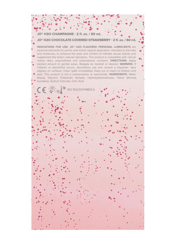 Набір лубрикантів Sweet&Bubbly — Champagne & Chocolate Covered Strawberry (2×60 мл), два р System JO (258290475)