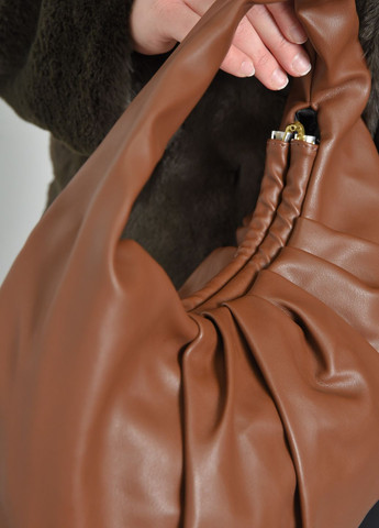 Сумка хобо жіноча темно-коричневого кольору Let's Shop (275646242)