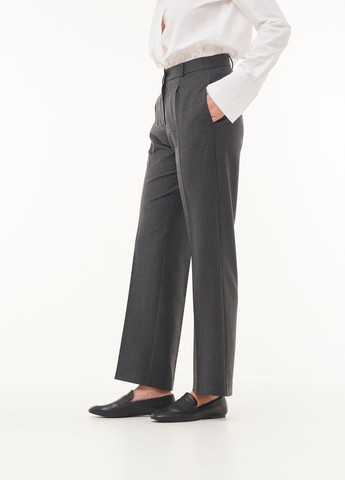 Серые классические, повседневный демисезонные классические, прямые брюки MORANDI