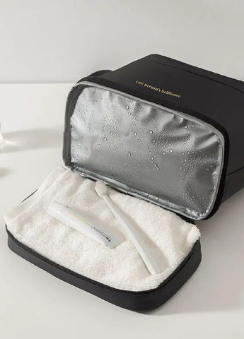 Органайзер бокс косметичка несессер сумка для хранения косметики и аксессуаров экокожа 20х24х13.5 см (474704-Prob) Черный Unbranded (259443738)