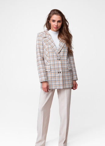 Бежеве демісезонне Піджак Ельфа бежевий клітини нитки Emass