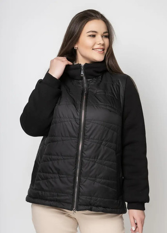 Черная демисезонная женская куртка DIMODA Жіноча куртка від українського виробника