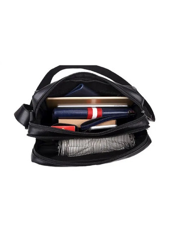 Мужская стильная практичная компактная городская повседневная сумка через плечо из экокожи 30х22х10 см (475523-Prob) Коричневая Unbranded (268463128)