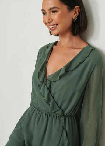 Зеленое платье демисезон,зеленый, NA-KD