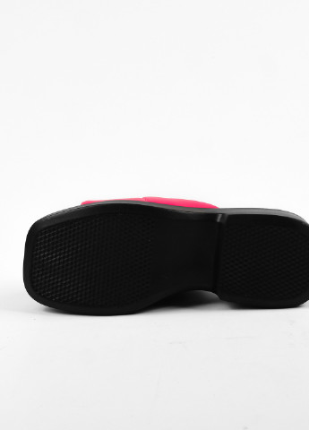 Шльопанці на товстій підошві фуксія шкіра Evromoda (257041999)