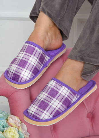 Фиолетовые тапочки домашние женские фиолетового цвета Let's Shop