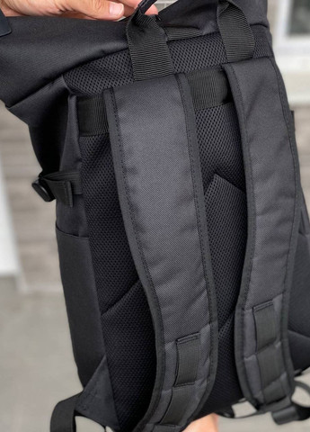 Чорний місткий рюкзак універсальний міський Роллтоп Travel Bag textile No Brand (260947342)