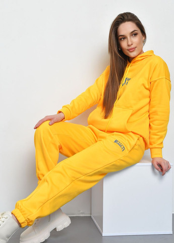 Спортивний костюм жіночий на флісі жовтого кольору Let's Shop (271126487)