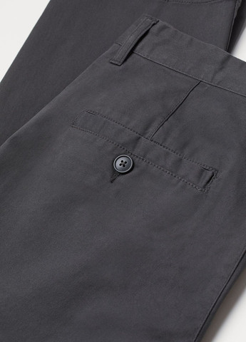 Темно-серые кэжуал летние брюки H&M