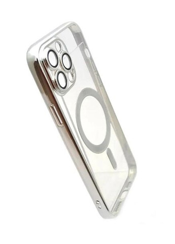 Хромовый чехол TPU Chrome with Magnetic с защитой камеры для Apple iPhone 15 Plus (6.7") с MagSafe Silver No Brand (278643212)