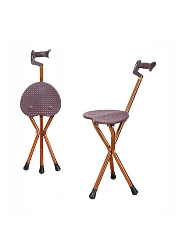 Трость со встроенным сидением стульчик складная регулируемая высота алюминий 78х25х5 см (474501-Prob) Unbranded (258611076)