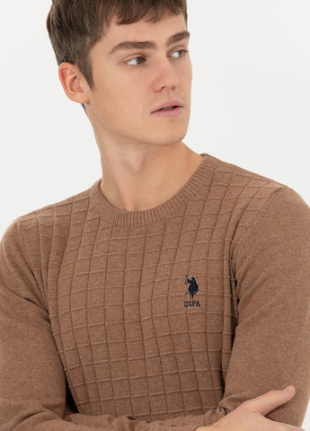 Бежевый свитер мужской U.S. Polo Assn.