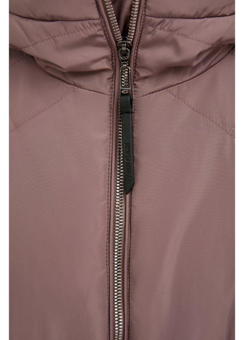 Рожева демісезонна довга жіноча куртка a20-11007-823 темно-рожева l Finn Flare