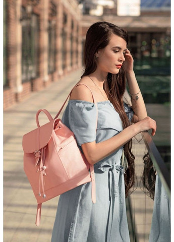 Женский кожаный розовый рюкзак «Олсен барби» bn-bag-13-barbi BlankNote (263519136)