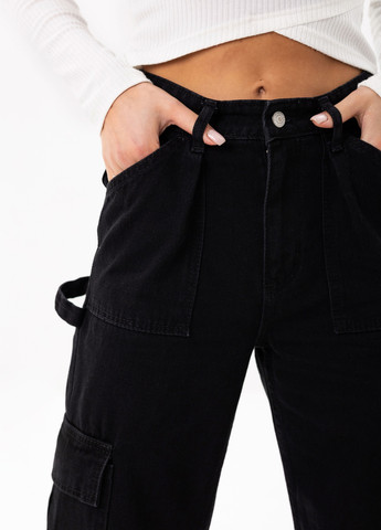Черные демисезонные джинсы карго черные (1235) Emass