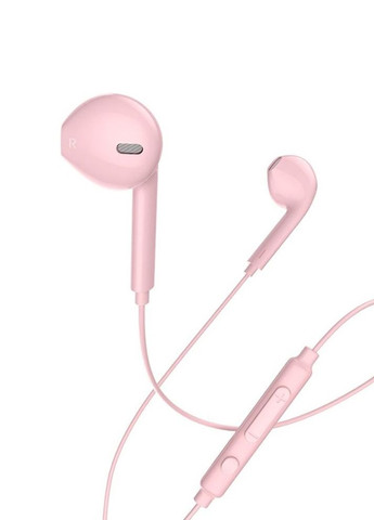 Навушники дротові вкладиші M55 з мікрофоном Jack 3.5 колір рожевий ЦБ-00230820 Hoco (262290061)