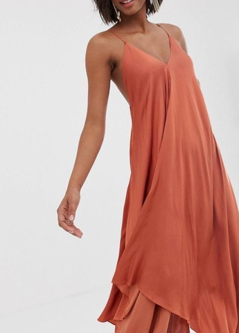 Мідна сукня ассіметрична Asos
