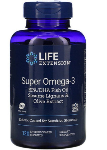 Super Omega-3 120 Softgels LEX-19841 Life Extension (256725045)