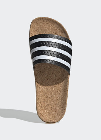 Черные шлепанцы adilette cork adidas
