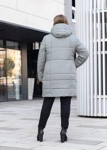 Оливковая зимняя женская зимняя куртка большого размера SK