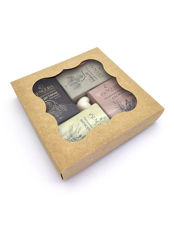 Подарочный набор натурального мыла 058 "Брутальный" (коричневый картон) Sungura (272616205)