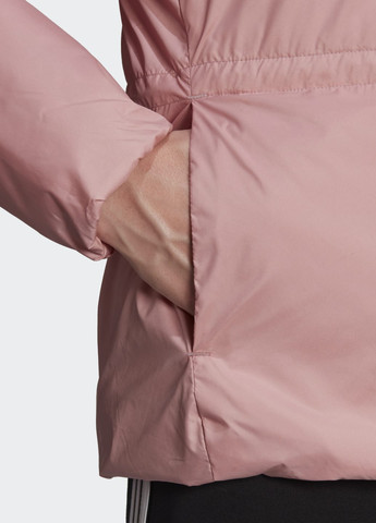 Розовая демисезонная утепленная куртка bsc 3-stripes winter adidas