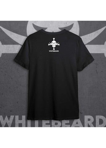 Чорна футболка з принтом ван піс - whitebeard No Brand