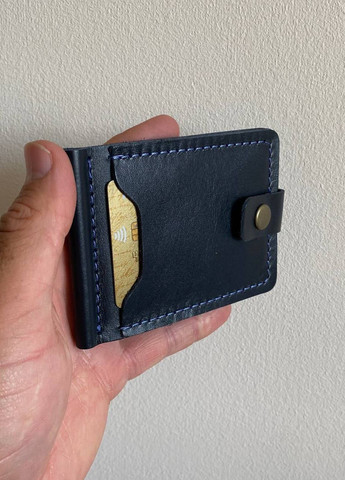 Мужской кошелек зажим для денег карт купюр синий Classic blue No Brand (260026943)