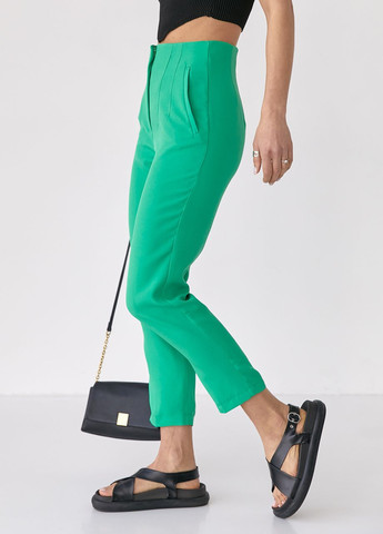 Зеленые классические демисезонные брюки PERRY
