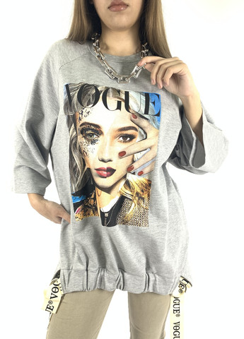 Світло-сірий світшот — туніка жіноча Vogue (257877501)