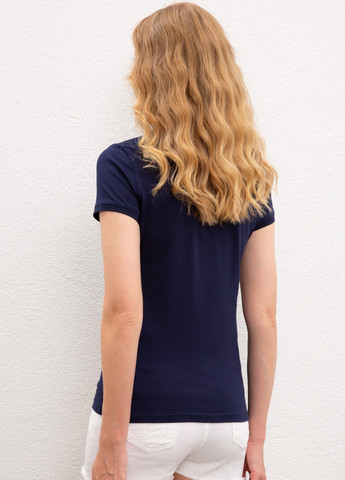 Темно-синяя футболка женская U.S. Polo Assn.