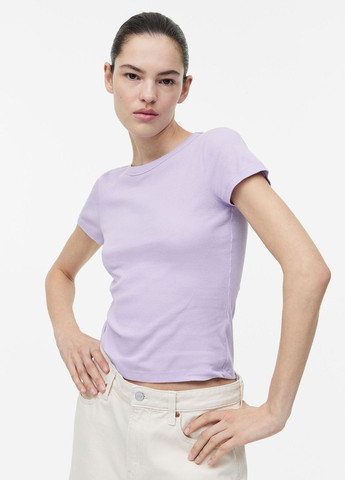 Сиреневая летняя футболка H&M