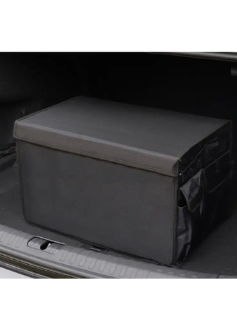 Автомобільний компактний складний універсальний органайзер в багажник екошкіра 50х30х30 см (475071-Prob) Чорний Unbranded (261404961)