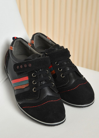 Туфлі дитячі для хлопчика чорного кольору на ліпучці Let's Shop (260660221)