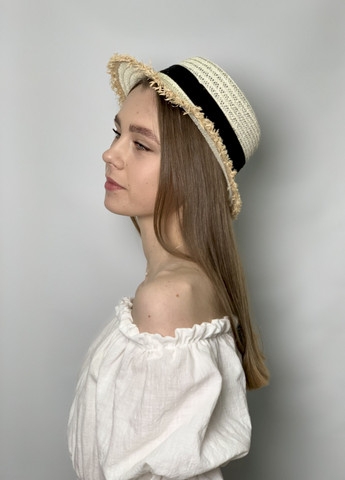 Шляпа соломенная прозрачная с бахромой Look by Dias (258590234)