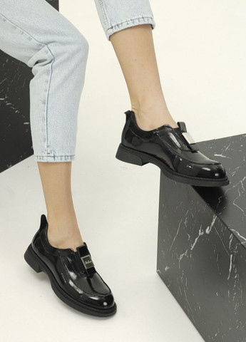 Krula Туфли лаковые черные черный з натуральная кожа, украина — (277757632)