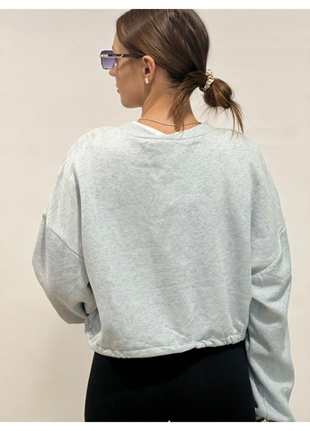 Светло-серый демисезонный женский свитшот оверсайз н&м (56076) м светло-серый H&M